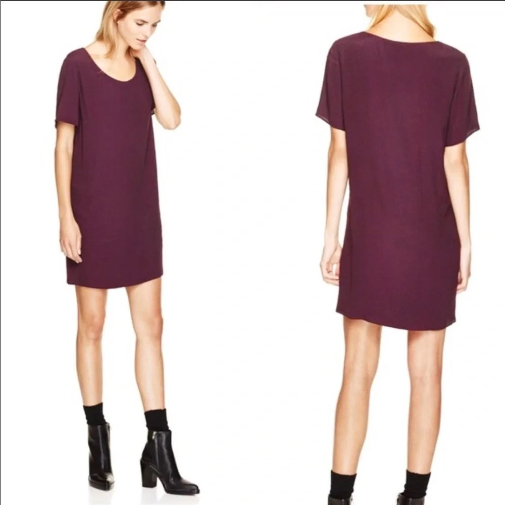 Aritzia Wilfred Free Lorelei Shift Dress Mulberry XS